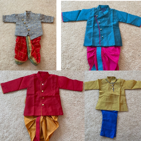 Picture of set of 4 Boys Traditional Outfits 6M to 1 year