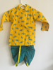 Picture of Brand new boys  pure cotton Krishna style yellow and blue combination dress 4-5Y