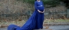 Picture of NEW NAVY BLUE MATERNITY PHOTOSHOOT GOWN WITH LONG TRAIL