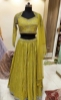 Picture of lemon green designer lehenga