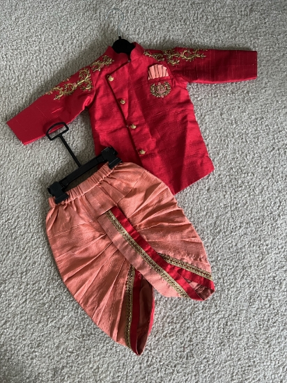 PunarviAuthentic|PreLoved|Sustainable1 year Baby boy Design Kurta with ...