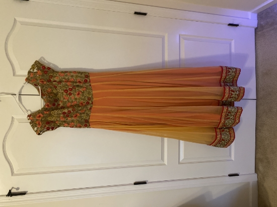 Picture of peach longfrock
