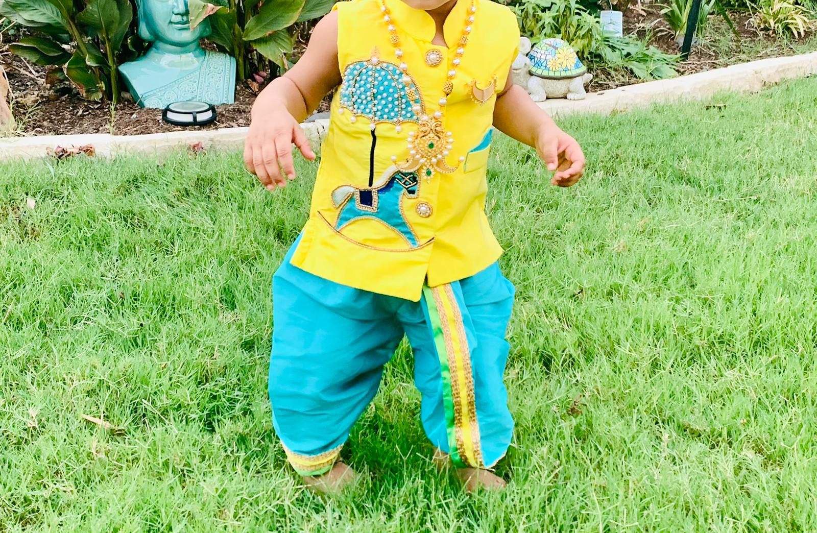 PunarviAuthenticPreLovedSustainablePL147 baby boy horse embroidered