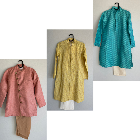 Picture of Boys Kurta Combo 3-Pack 10-15Y