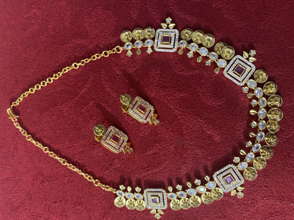 Picture of New Lakshmi kasu Necklace and Earrings