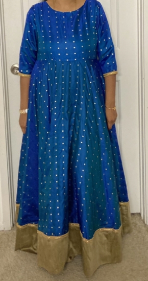 Picture of blue flared longfrock(38-40)