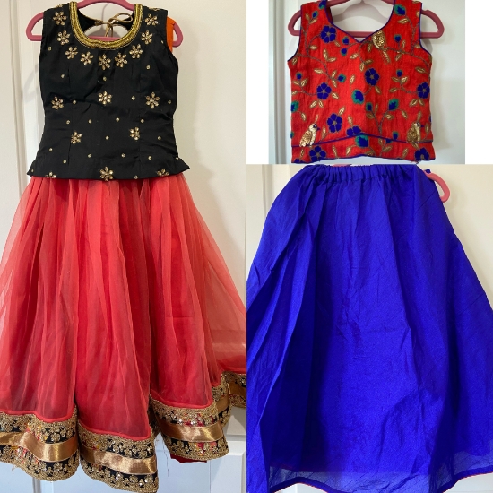 Picture of 2-3 year old lehenga and crop top sets