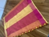 Picture of 100% Pure Lenin Orange saree with designer blouse