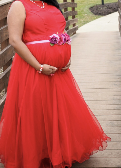 Picture of Red maternity dress
