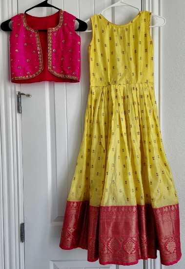 Picture of Banaras long frock 6-8y