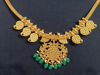 Picture of Kundan jadau mango necklace including matching antique temple earrings