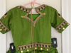 Picture of Green pure Tussar lehanga with kasu work on blouse 4-5y