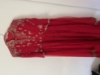 Picture of Beautiful  hand work Indowestern Red dress with work on dupatta and golden tassels