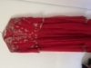 Picture of Beautiful  hand work Indowestern Red dress with work on dupatta and golden tassels