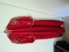 Picture of Beautiful  hand work Indowestern Red dress with work on dupatta and golden tassels