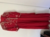 Picture of Beautiful  hand work Indowestern Red dress with work on dupatta and golden tassels