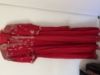 Picture of Beautiful  hand work Indowestern Red dress with work on dupatta and golden tassels