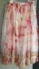 Picture of Organza Shibori Crop skirt with red full sleeve top