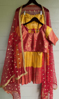 Picture of Soft silk banaras half saree with netted duppata