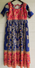 Picture of Royal blue long dress with netted duppata