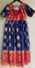 Picture of Royal blue long dress with netted duppata