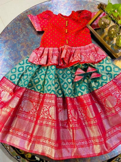 Picture of Designer kids pattu lehenga 3-4 years