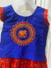Picture of Beautiful Ikkat Langa with Elephant Work on Blouse 12-18m