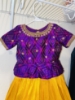 Picture of Rawsilk lehenga with ikkath maggam blouse 4-5y