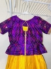 Picture of Rawsilk lehenga with ikkath maggam blouse 4-5y