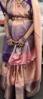 Picture of Soft silk peach and blue  saree