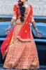 Picture of Red bridal wear lehanga