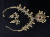 Picture of Traditional Kasu Necklace with Emerald stones