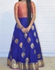 Picture of Blue long frock with kanchi border