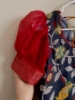 Picture of Brand new bright red and gray kalamkari long frock
