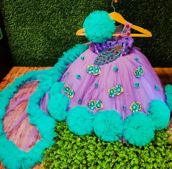 Picture of Peacock frock 3-5y