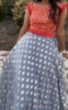 Picture of Chanderi Crop top lehenga