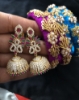 Picture of Brand new jhumkha,Maggam work bangles combo