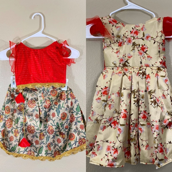 Picture of New Combo of crop top and Frock for 1-2 Ybaby