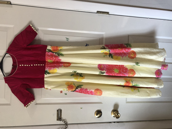 Picture of floral long frock 8-10Y