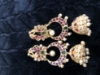 Picture of Beautiful jhumkha, Ad earrings  and  brand new maggam work jada combo