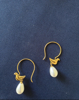 Picture of Cocktail Ad earrings,  hoop jhumka, dual tone tyaani ruby earrings, pearl drop earrings