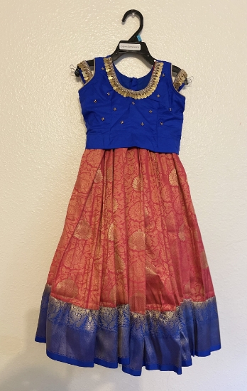 Picture of Lakshmi kasu Maggam Work Top  With Lehenga 2-4Y