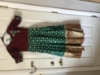 Picture of Rama green benaras pattu longfrock 8-10Y