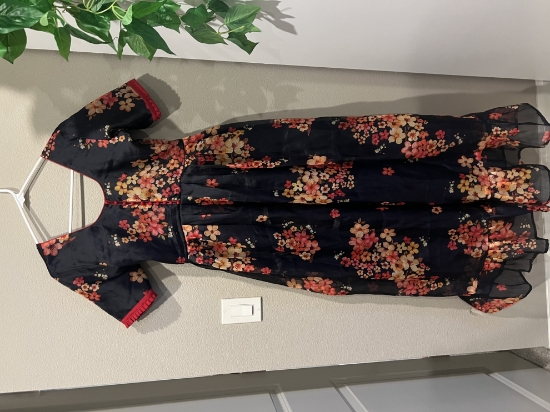 Picture of floral organza longfrock