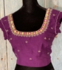 Picture of New purple crop top with long jacket and hand embroidery