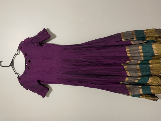 PunarviAuthentic|PreLoved|SustainablePure narayanpet cotton pattu long frock