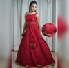 Picture of Red designer embroidered dress