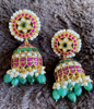 Picture of Brand New : High quality statement Kundhan Earrings