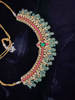 Picture of Green beads kundan jewellery set