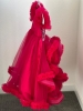 Picture of Reddish Pink Frilled Fluffy Gown 2-3y